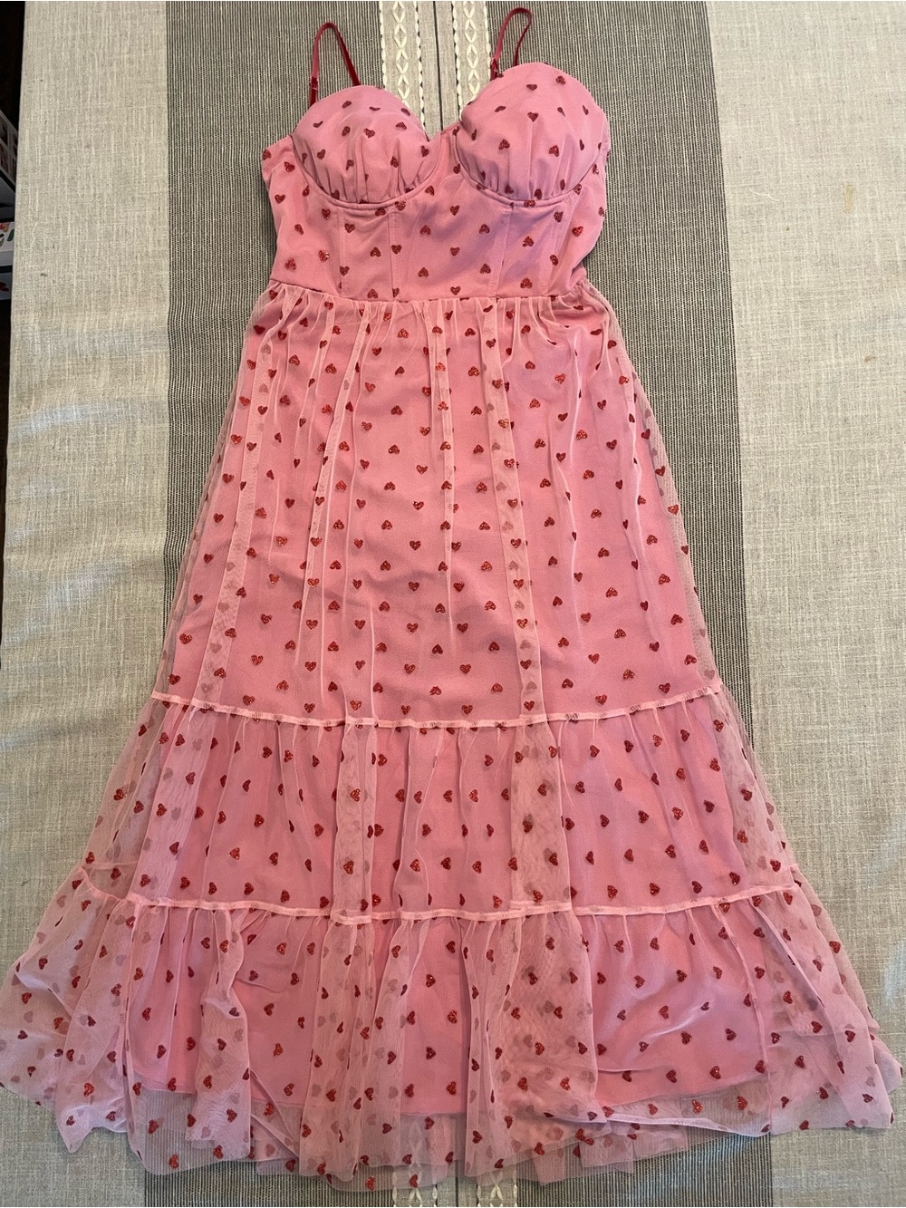 🩷 Viral Pinup Betsey Johnson Metallic Heart Dress
